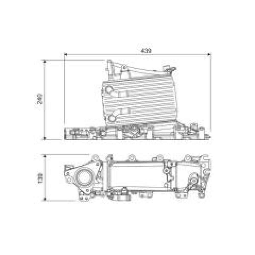 Радіатор інтеркулера Skoda Octavia III/VW Golf VII/Passat 1.6-2.0TDI 12-