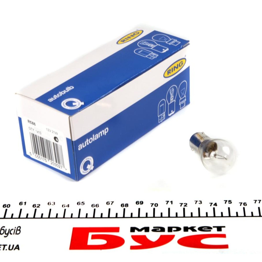 Автолампа PY21W 12V 21W BAU15s Standard (1шт)