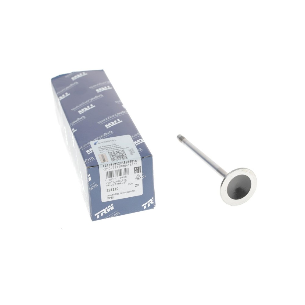 Клапан (випуск) Opel Astra G/Insignis A/Vectra B/C/Zafira A/B (30.1x6x101)