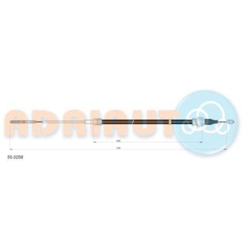 Трос ручника (задній) VW Passat 1.9/2.0/2.8 94-97 (1720/1030мм)