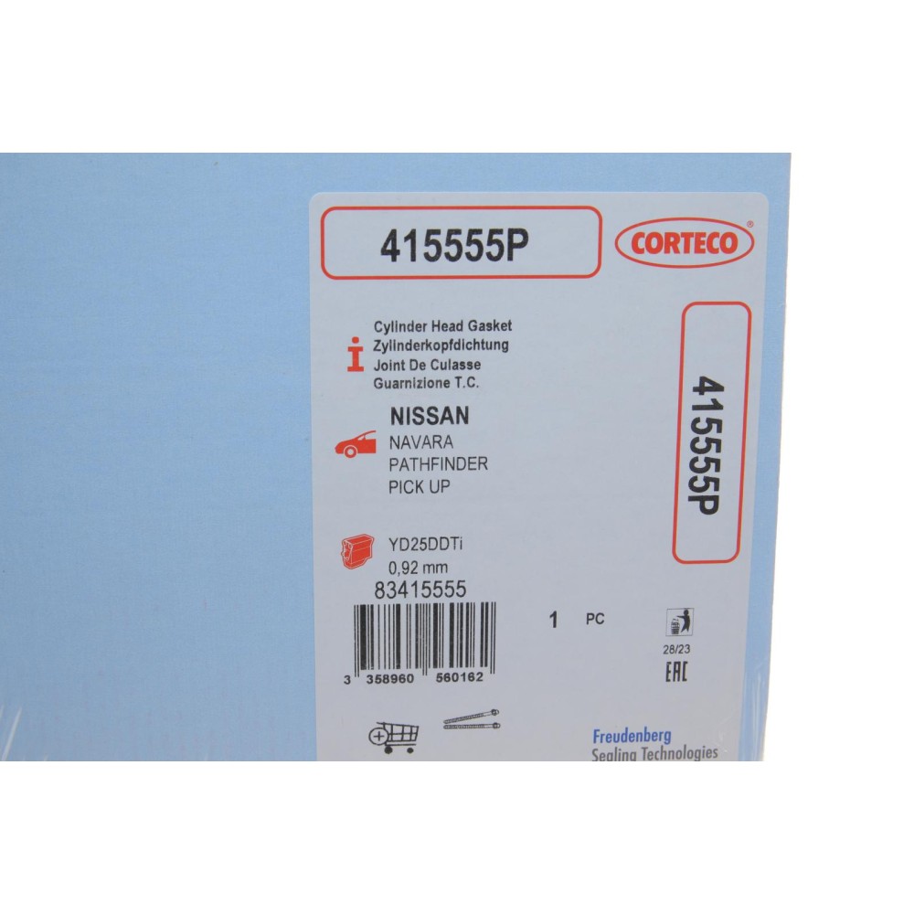 Прокладка ГБЦ Nissan Pathfinder 2.5 dCi 05- (0.92mm) (2 мітки)