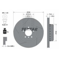 Диск гальмівний (передній) BMW 1 (E82,E87)/ 3 (E90,E91) Perf 03-13 (338x25.9) PRO+