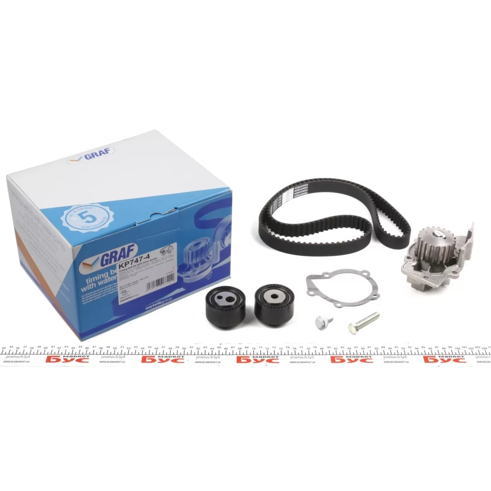 Комплект ГРМ + помпа Citroen C5/C8/Jumpy/Peugeot Expert 2.0HDi 99-/Fiat Scudo 2.0JTD 02- (144x25.4)