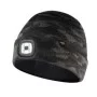 Шапка з LED-ліхтариком двошарова CAMO URBAN (USB-зарядка)