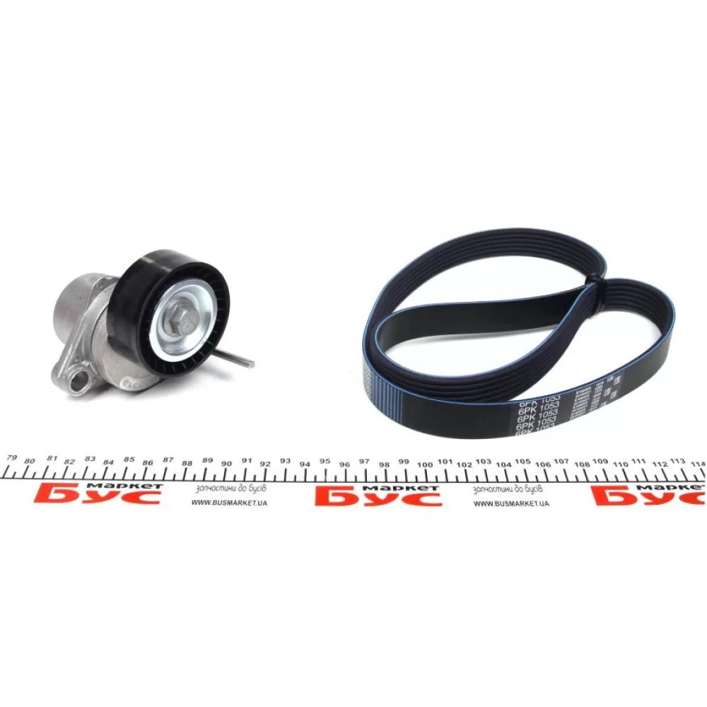 Комплект ременя генератора Citroen C2/C3/C4/Peugeot 207/307 1.1-1.6 02- (6PK1053)
