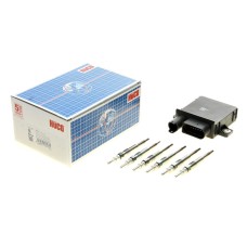 Реле свічок розжарювання BMW 3 (E46/E90)/5 (E60/E61)/7 (E65/E66) 2.5d/3.0d 99-10 (M57) (+свічки) (HÜCO)