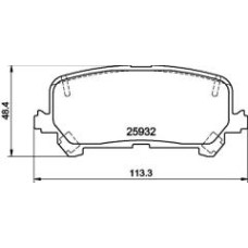 Колодки гальмівні (задні) Honda Pilot 3.0 AWD 17-