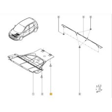 Болт кріплення захисту двигуна Renault Scenic III (M6x100-30)