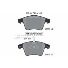 Колодки гальмівні (передні) VW Touareg 2.5TDI 03-10 (Teves) Q+ (з датчиком)