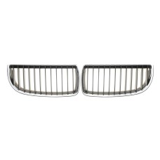 Решітка радіатора BMW 3 (E90) 04-08 (чорний хром) (к-кт)
