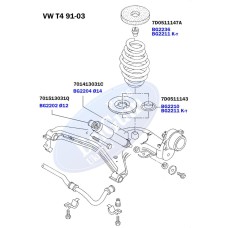 Проставка пружини (задньої/верхня) VW Т4 91-03