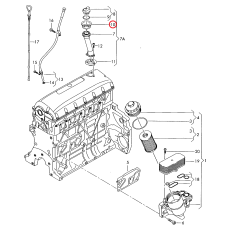 Прокладка горловини маслозаливної ущільнююча VW T4/T5/LT/Crafter