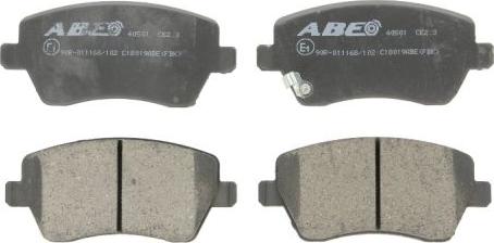 ABE C18019ABE - Комплект гальмівних накладок, дискове гальмо autodetail.com.ua