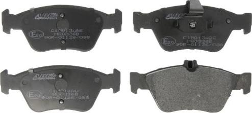 ABE C1M013ABE - Комплект гальмівних накладок, дискове гальмо autodetail.com.ua