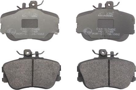 ABE C1M017ABE - Комплект гальмівних накладок, дискове гальмо autodetail.com.ua