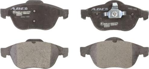ABE C1R020ABE - Комплект гальмівних накладок, дискове гальмо autodetail.com.ua