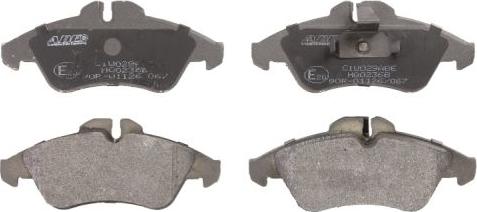 ABE C1W029ABE - Комплект гальмівних накладок, дискове гальмо autodetail.com.ua