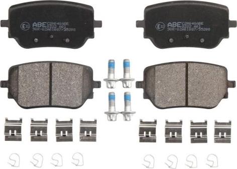 ABE C2M040ABE - Комплект гальмівних накладок, дискове гальмо autodetail.com.ua