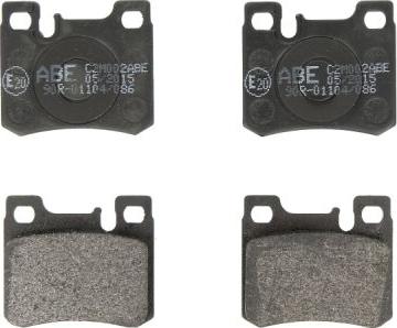 ABE C2M002ABE - Комплект гальмівних накладок, дискове гальмо autodetail.com.ua
