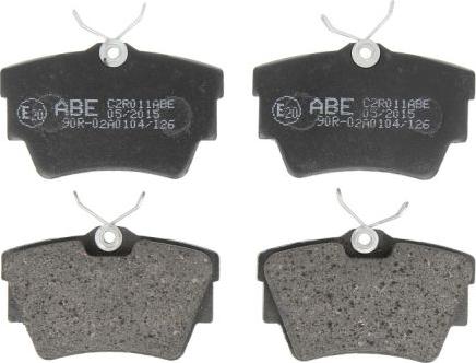 ABE C2R011ABE - Комплект гальмівних накладок, дискове гальмо autodetail.com.ua