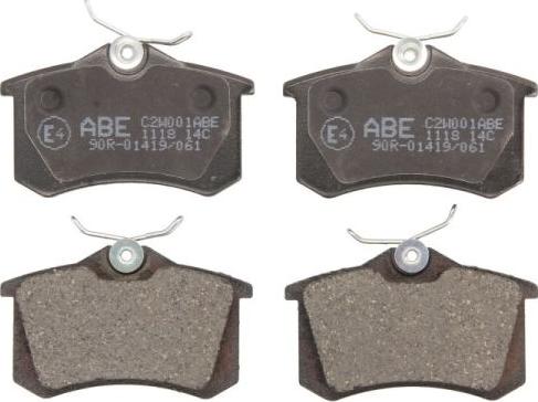 ABE C2W001ABE - Комплект гальмівних накладок, дискове гальмо autodetail.com.ua