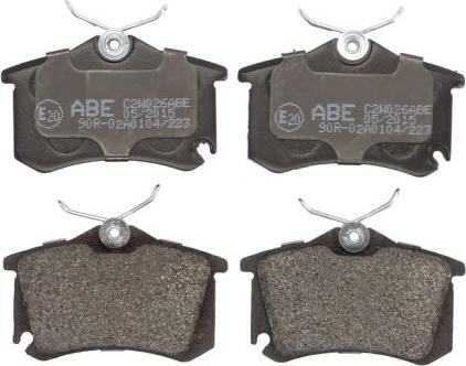 ABE C2W026ABE - Комплект гальмівних накладок, дискове гальмо autodetail.com.ua