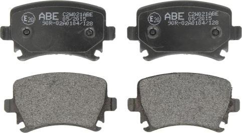 ABE C2W021ABE - Комплект гальмівних накладок, дискове гальмо autodetail.com.ua