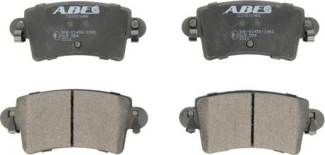 ABE C2X011ABE - Комплект гальмівних накладок, дискове гальмо autodetail.com.ua