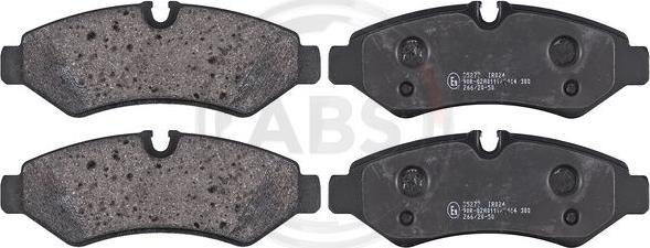 A.B.S. 35277 - Комплект гальмівних накладок, дискове гальмо autodetail.com.ua