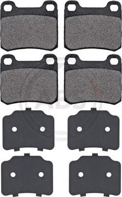 A.B.S. 36498 - Комплект гальмівних накладок, дискове гальмо autodetail.com.ua