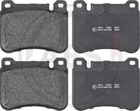 A.B.S. 37506 - Комплект гальмівних накладок, дискове гальмо autodetail.com.ua