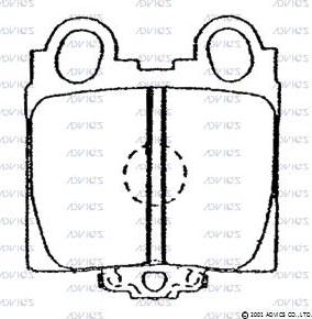 Advics A2N099 - Комплект гальмівних накладок, дискове гальмо autodetail.com.ua