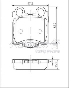 Ashuki 1083-7102 - Комплект гальмівних накладок, дискове гальмо autodetail.com.ua