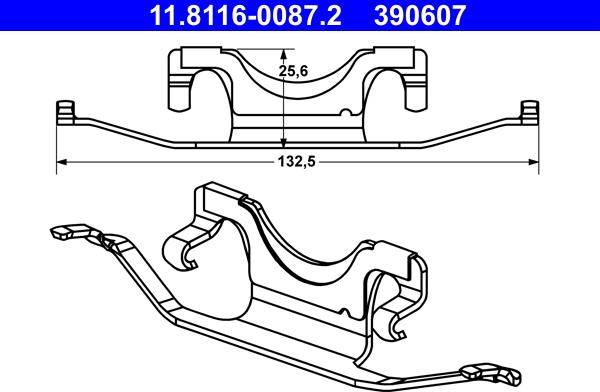 ATE 11.8116-0087.2 - Ресора, гальмівний супорт autodetail.com.ua