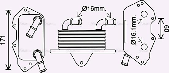 Ava Quality Cooling AI3404 - Охолоджувач оливи, моторна олива autodetail.com.ua