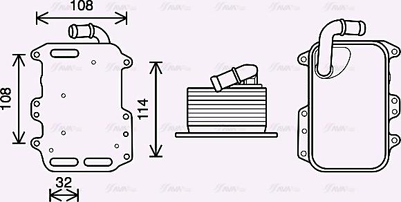 Ava Quality Cooling AI3405 - Охолоджувач оливи, моторна олива autodetail.com.ua
