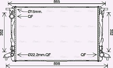 Ava Quality Cooling AI2412 - Радіатор, система охолодження двигуна autodetail.com.ua