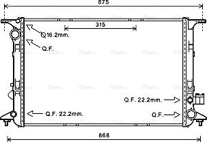 Ava Quality Cooling AI2365 - Радіатор, система охолодження двигуна autodetail.com.ua