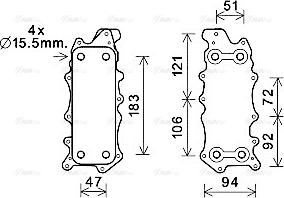 Ava Quality Cooling MS3685 - Охолоджувач оливи, моторна олива autodetail.com.ua