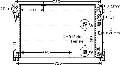 Ava Quality Cooling MSA2546 - Радіатор, система охолодження двигуна autodetail.com.ua