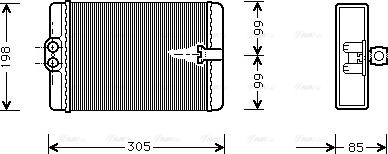 Ava Quality Cooling MSA6250 - Теплообмінник, система опалення салону autodetail.com.ua