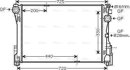 Ava Quality Cooling MSA2575 - Радіатор, система охолодження двигуна autodetail.com.ua