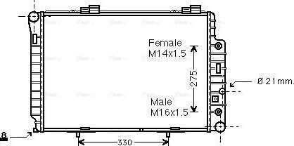 Ava Quality Cooling MSA2174 - Радіатор, система охолодження двигуна autodetail.com.ua