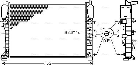Ava Quality Cooling MSA2341 - Радіатор, система охолодження двигуна autodetail.com.ua