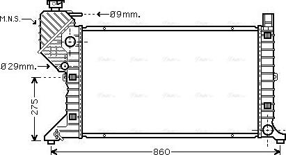 Ava Quality Cooling MSA2300 - Радіатор, система охолодження двигуна autodetail.com.ua