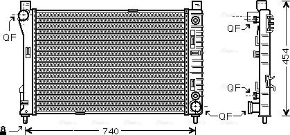Ava Quality Cooling MSA2286 - Радіатор, система охолодження двигуна autodetail.com.ua