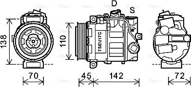 Ava Quality Cooling MSAK615 - Компресор, система кондиціонування повітря autodetail.com.ua