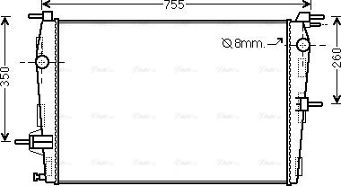Ava Quality Cooling RT 2458 - Радіатор, система охолодження двигуна autodetail.com.ua