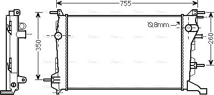 Ava Quality Cooling RT 2410 - Радіатор, система охолодження двигуна autodetail.com.ua