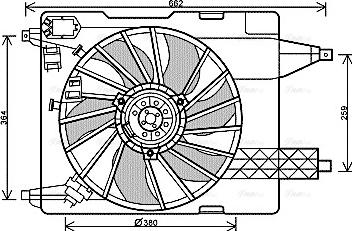 Ava Quality Cooling RT 7539 - Вентилятор, система охолодження двигуна autodetail.com.ua